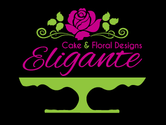Eligante Cake and Floral Designs logo design by FALE
