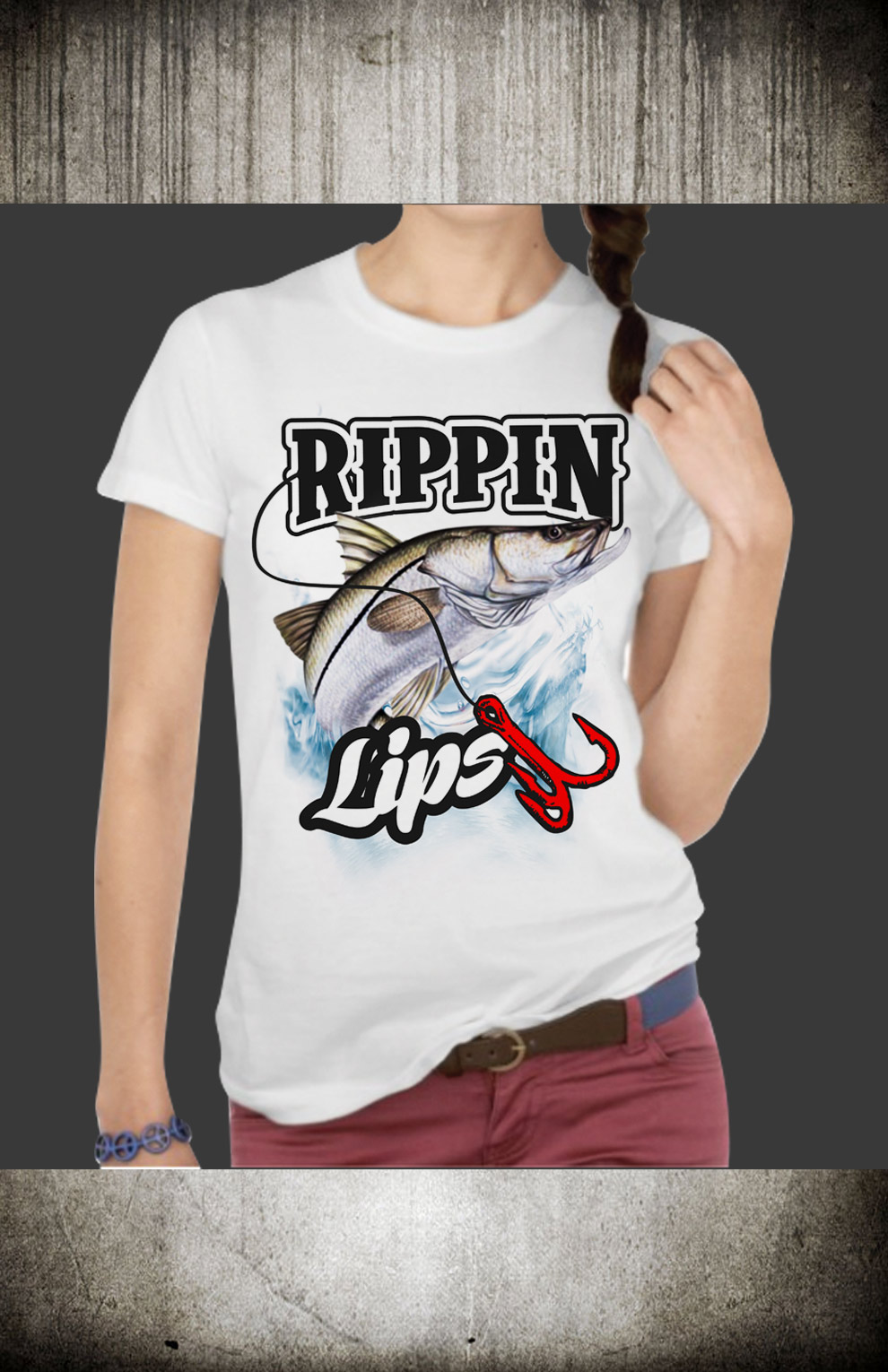 Rippin Lips fish design logo design by mHong