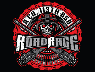 A Co. 113th BSB  RoadRage logo design by ZedArts
