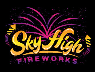 Sky High Fireworks logo design by Alex7390