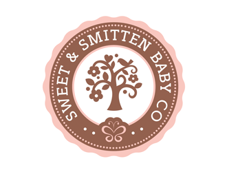 Sweet & Smitten logo design by logolady