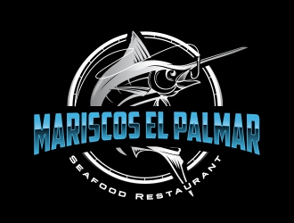 Mariscos El Palmar logo design by Eliben