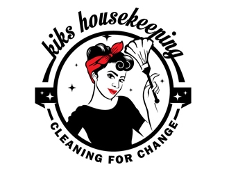 Kiks Housekeeping logo design by gogo