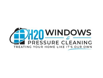 H2O Windows &amp; Pressure Cleaning logo design by pixalrahul