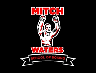 Mitch Waters School Of Boxing logo design by Mirza