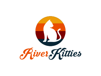River Kitties logo design by BlessedArt