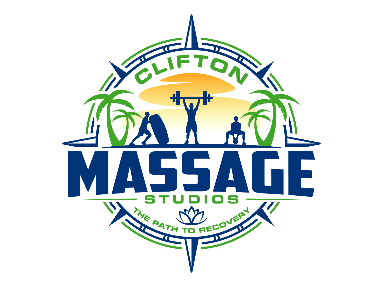 Clifton Massage Studios logo design by Kirito