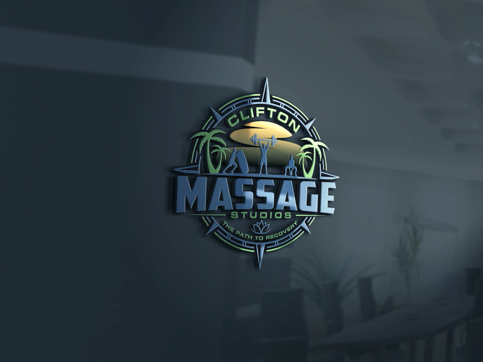 Clifton Massage Studios logo design by Kirito