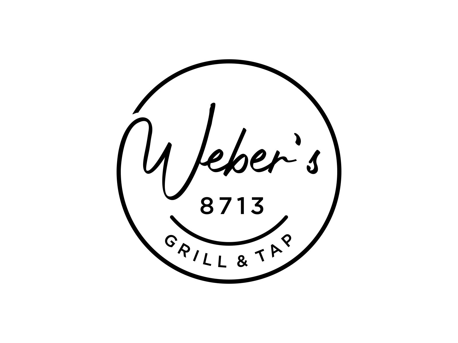 Weber's 8713 Grill & Tap logo design by SelaArt