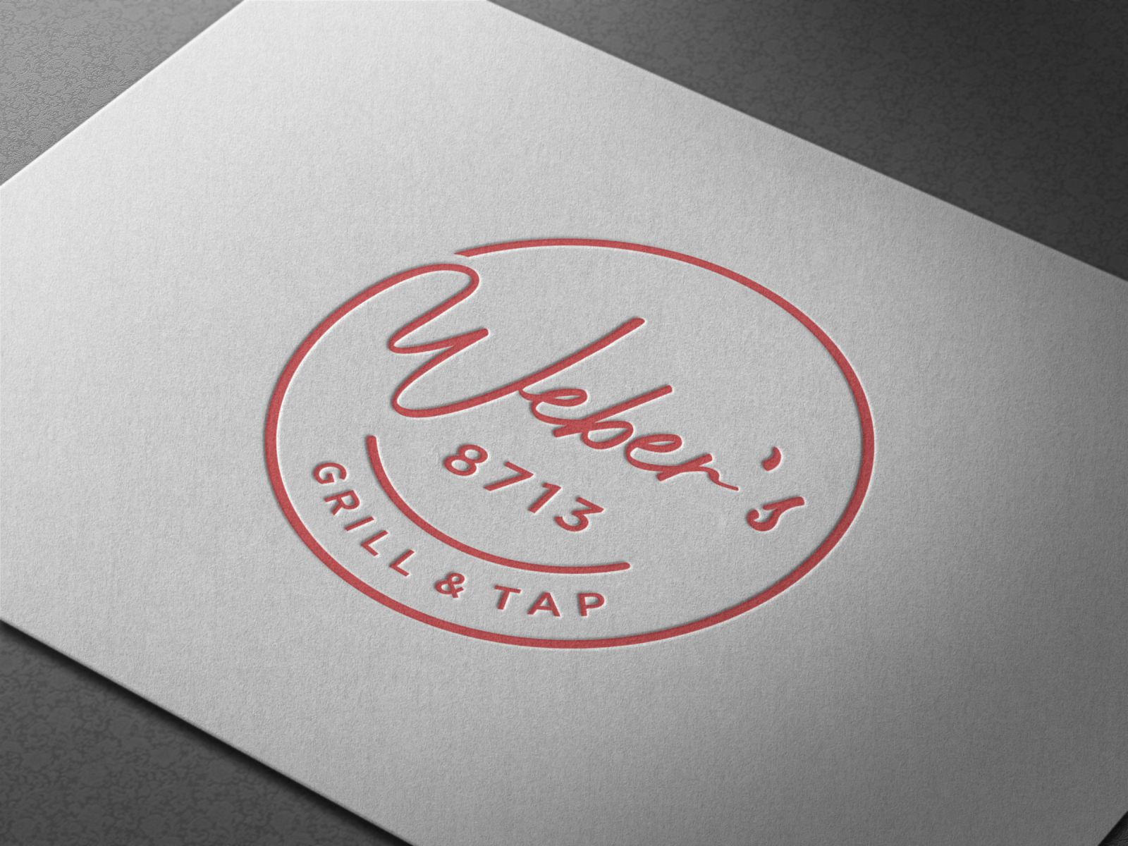 Weber's 8713 Grill & Tap logo design by SelaArt