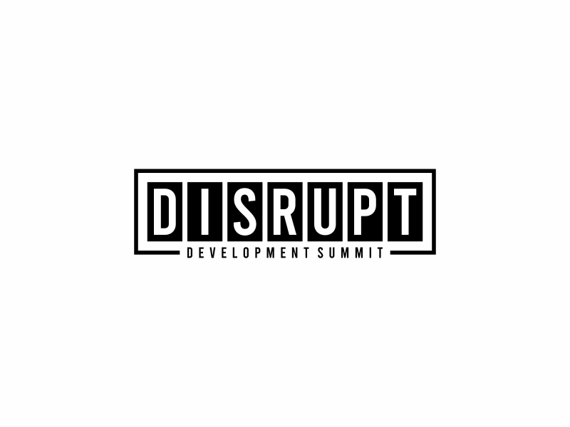 Disrupt Development Summit logo design by glasslogo