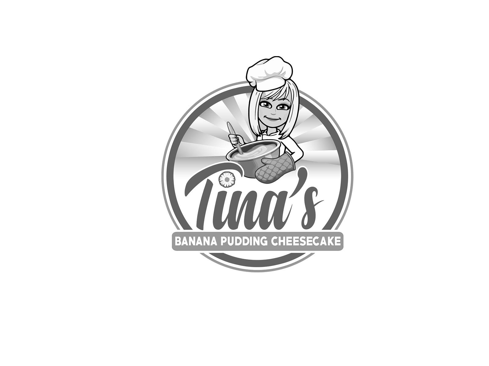 Tina's Banana Pudding Cheesecake logo design by PrimalGraphics