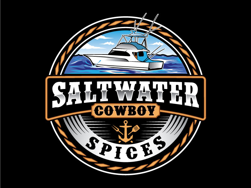 Salt Water Cowboy Spices logo design by Pompi