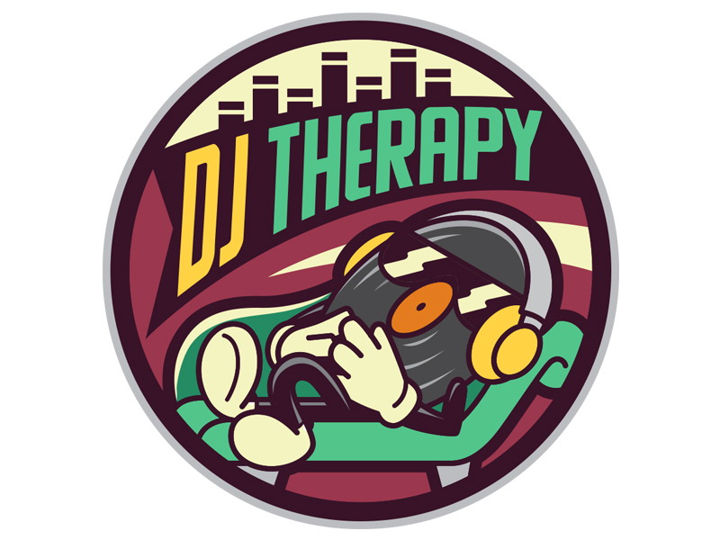DJ Therapy logo design by ZedArts
