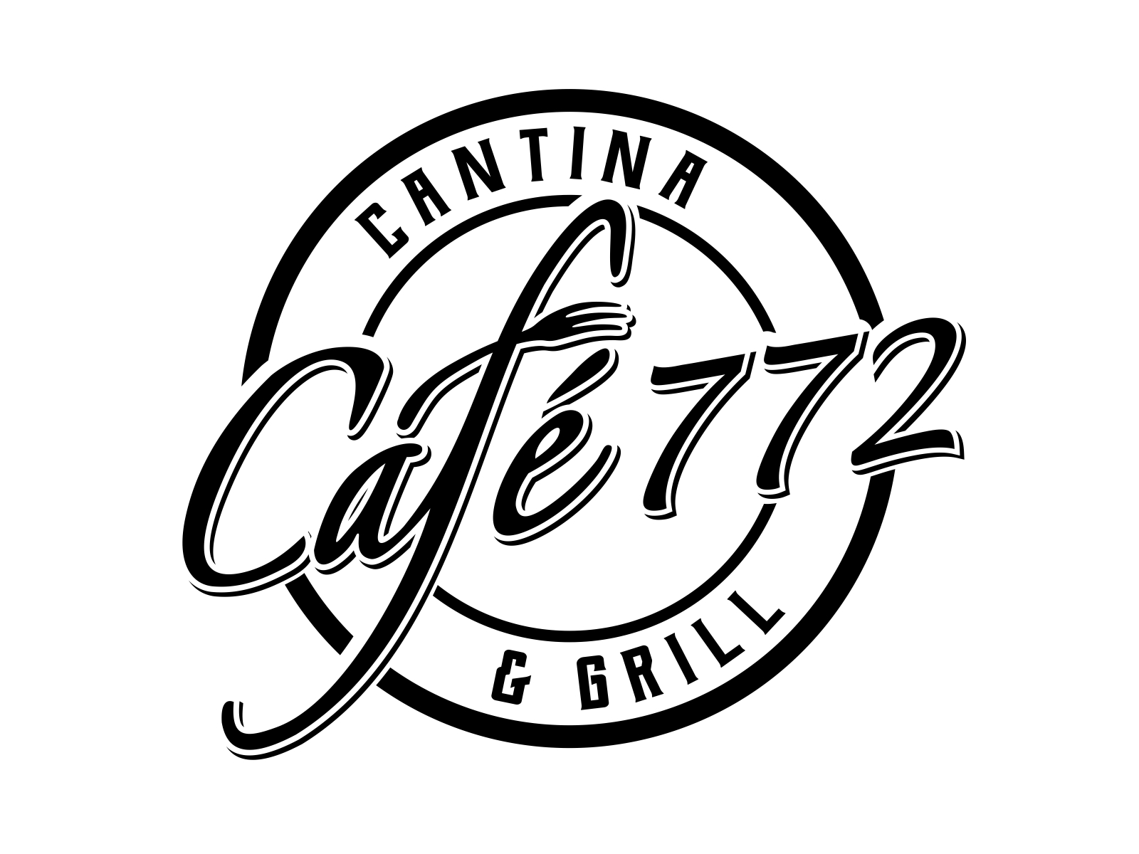 Cafe772 Cantina & Grill logo design by rizuki