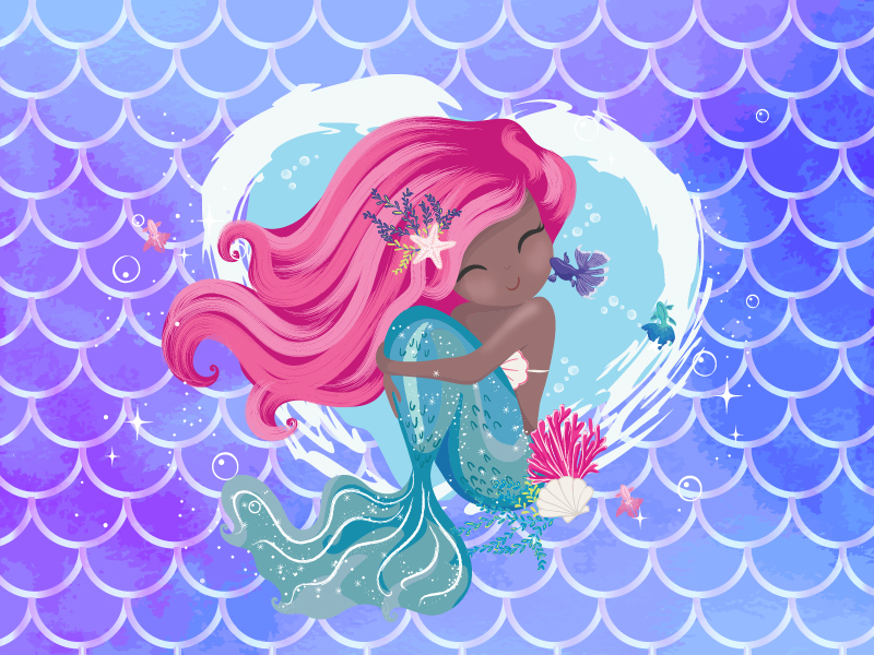 Mermaid Backdrop logo design by Faizan Ahmed