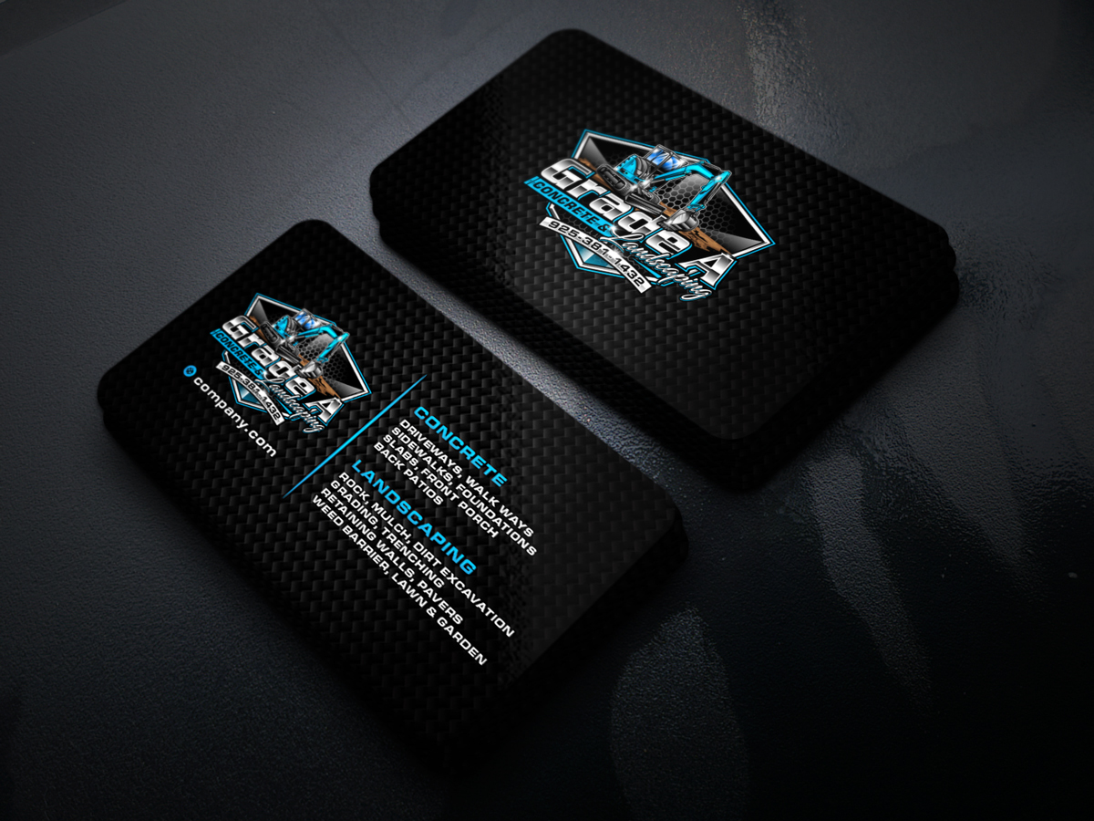 Grade A Concrete & Landscaping logo design by KHAI