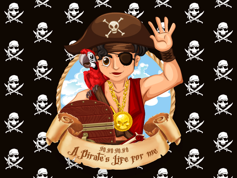 Pirate Backdrop logo design by Faizan Ahmed