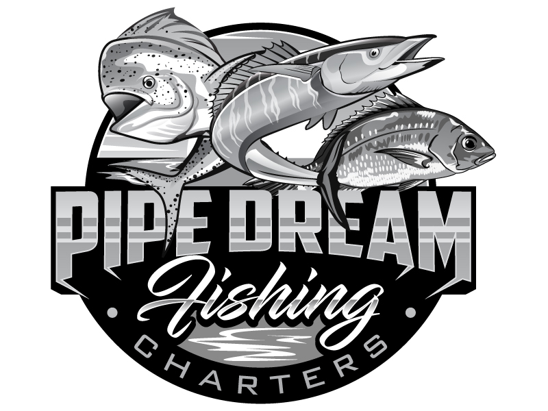 Pipe Dream Fishing Charters logo design by DreamLogoDesign