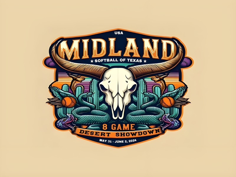 Midland 8 Game Desert Showdown logo design by Ssam