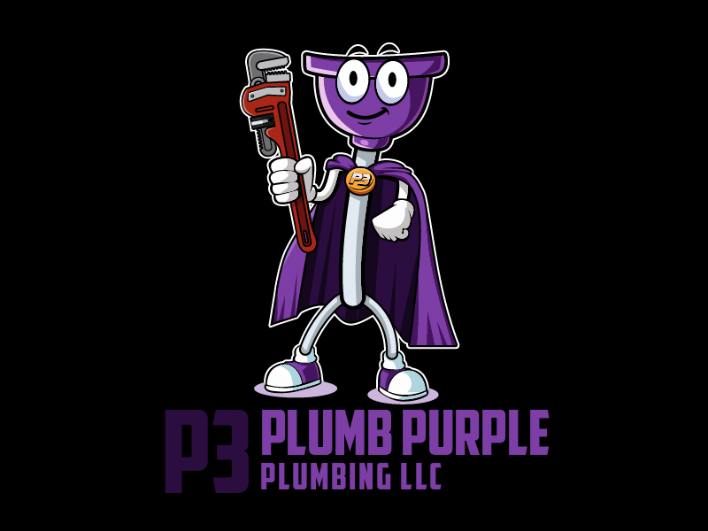 P3 Plumb Purple Plumbing LLC logo design by Bright Ritchil