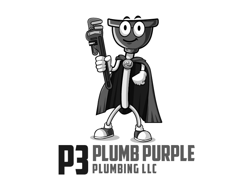 P3 Plumb Purple Plumbing LLC logo design by Bright Ritchil