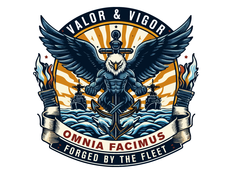 Valor and Vigor-Forged by the Fleet logo design by Rahul Biswas