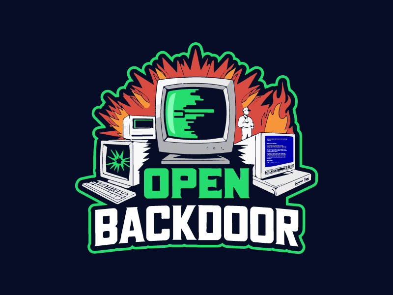 Open Backdoor logo design by Sami Ur Rab