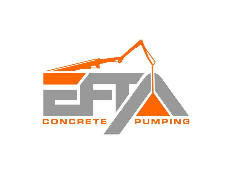 Efta Concrete Pumping logo design by Realistis