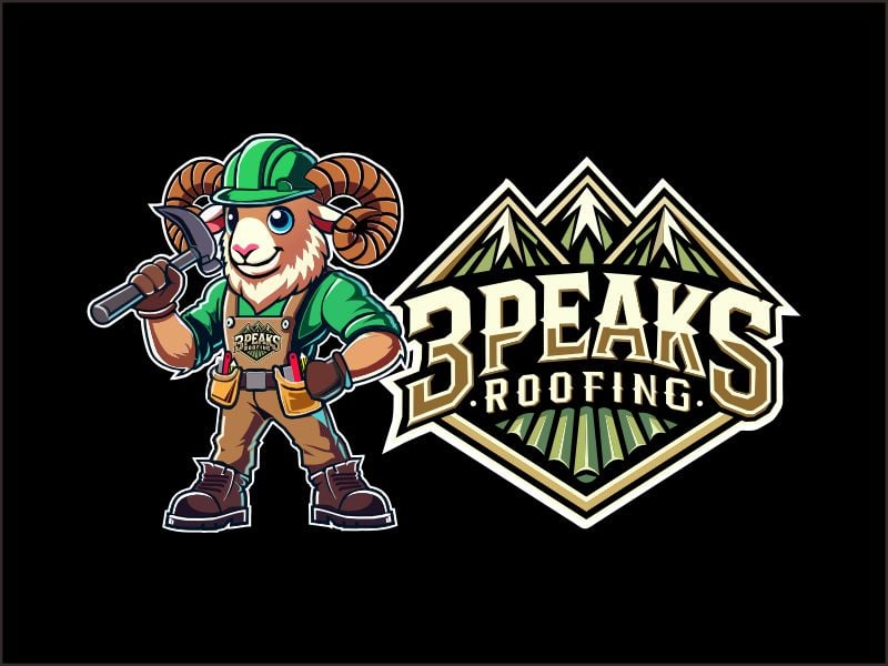 3 Peaks Roofing logo design by rahimtampubolon