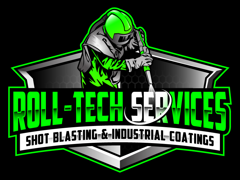 Roll-Tech Mobile Shot Blasting logo design by daywalker