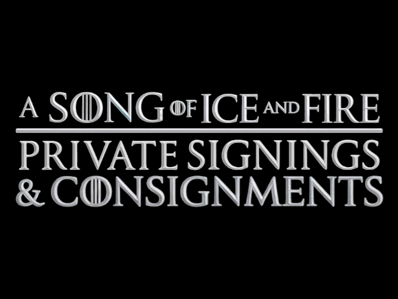 A Song Of Ice And Fire Private Signings & Consignments logo design by Nai