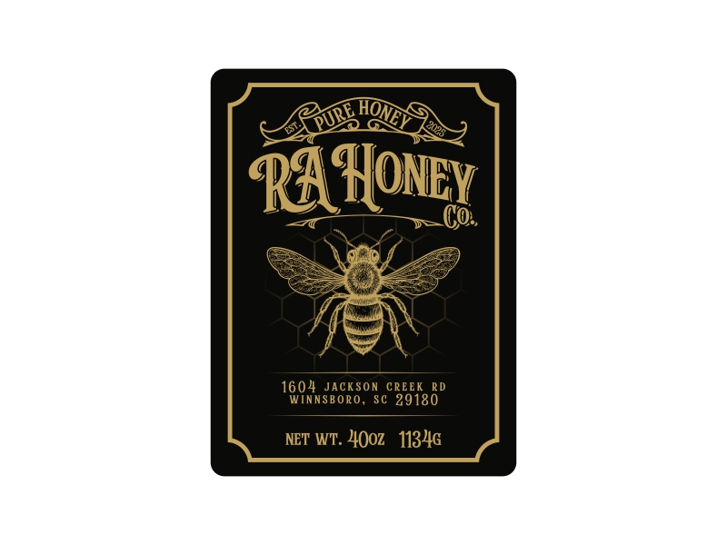 RA Honey Co. Logo Design