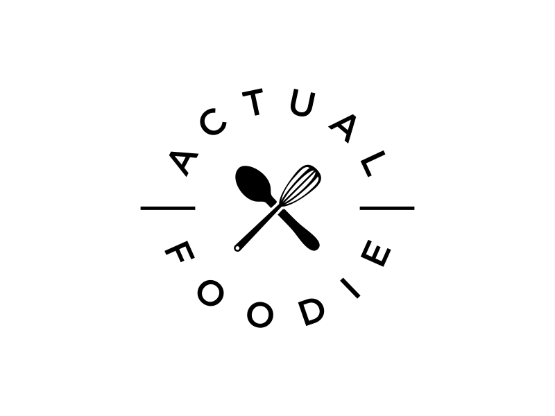 Actual Foodie logo design by GassPoll