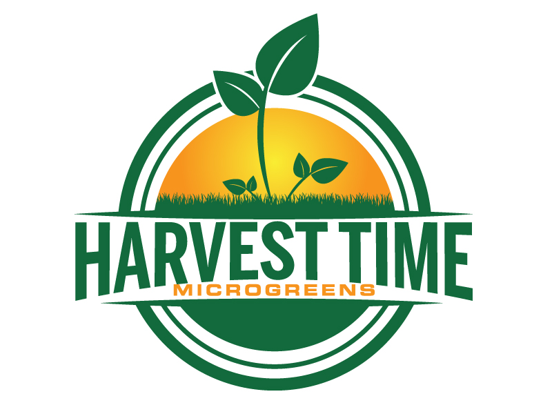 Harvest Time Microgreens logo design by ElonStark