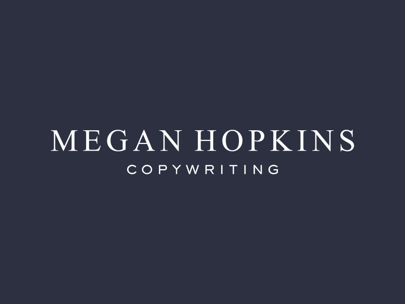 Megan Hopkins Copywriting logo design by Barkah