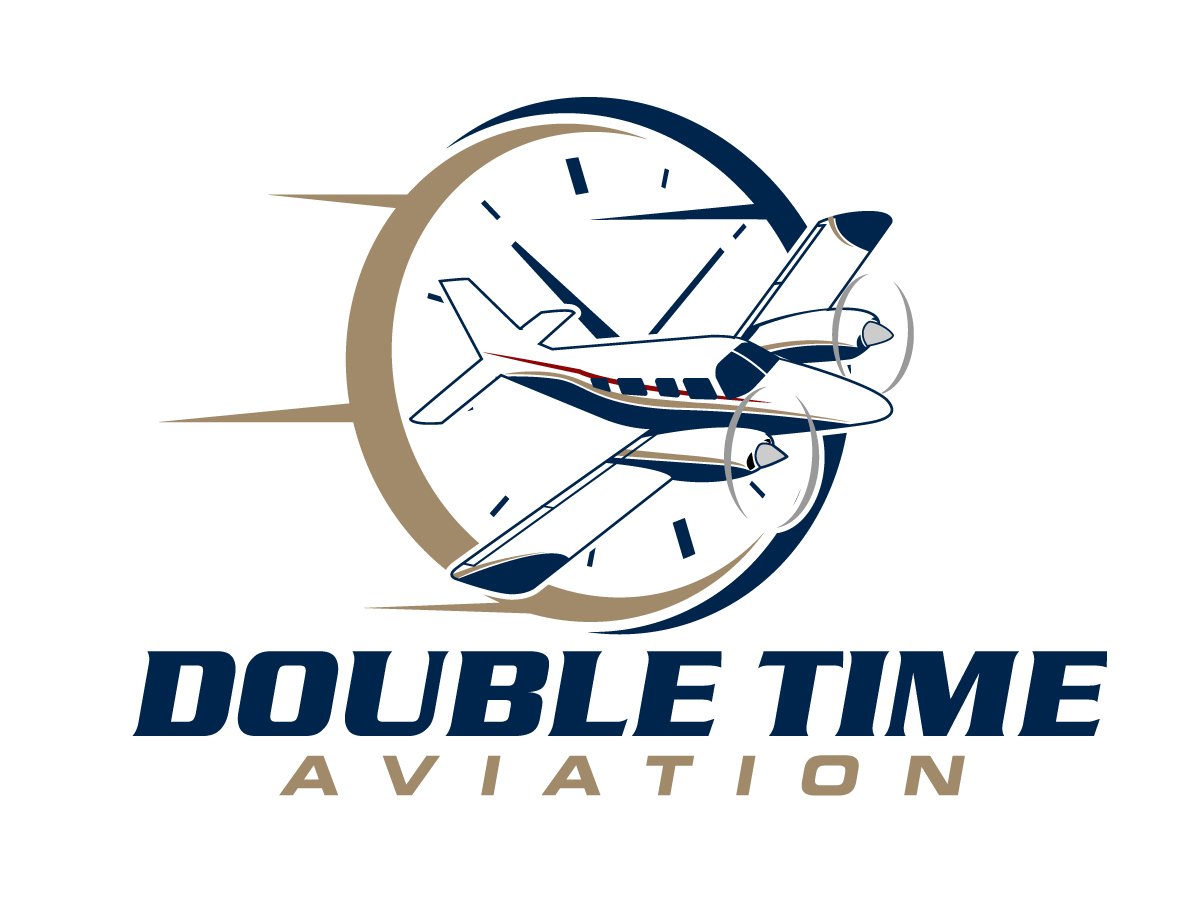 Double Time Aviation logo design by jaize