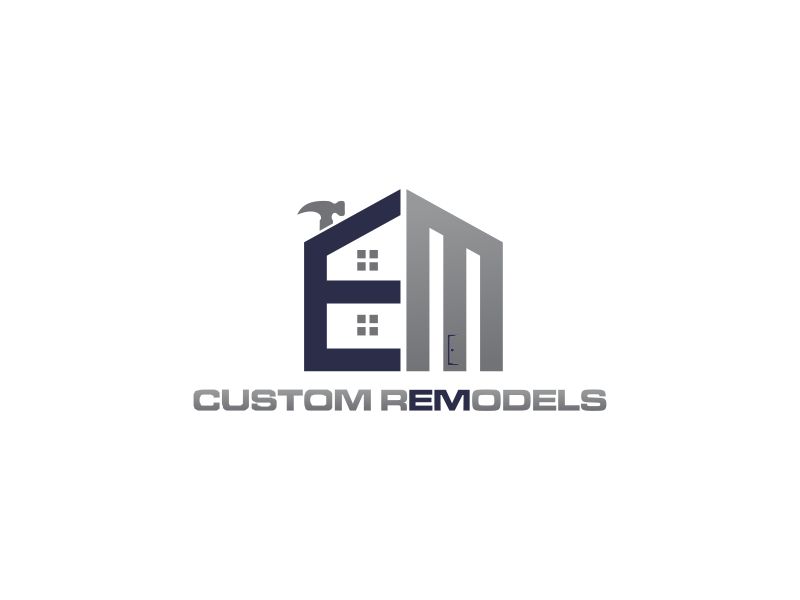 EM Custom Remodels logo design by oke2angconcept