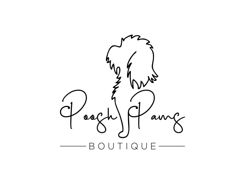 Poosh Paws boutique logo design by SelaArt