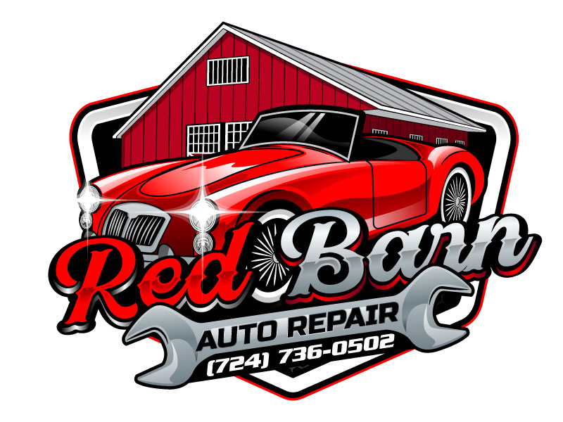 Red Barn Auto Repair logo design by LogoQueen