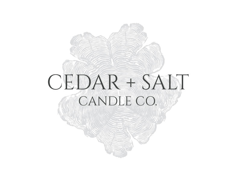 Cedar and Salt Candle Co. logo design by Koushik