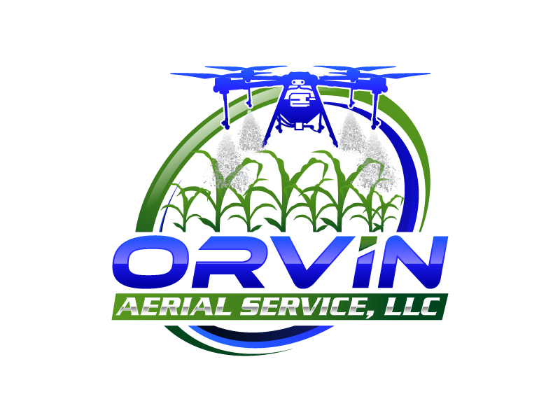 ORVIN AERIAL SERVICE, LLC logo design by uttam