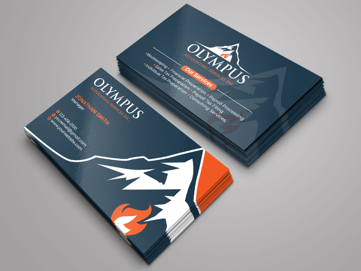 Business Card & Signage for Remote Accounting Business logo design by Boomstudioz