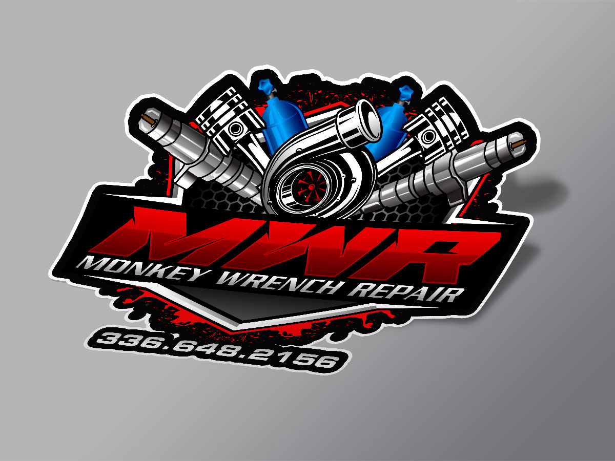 (MWR)       MonkeyWrenchRepair logo design by yondi