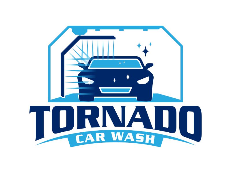 H2o Tornado Car Wash logo design by done