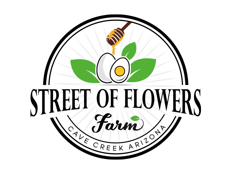 Street Of Flowers Farm logo design by bluespix