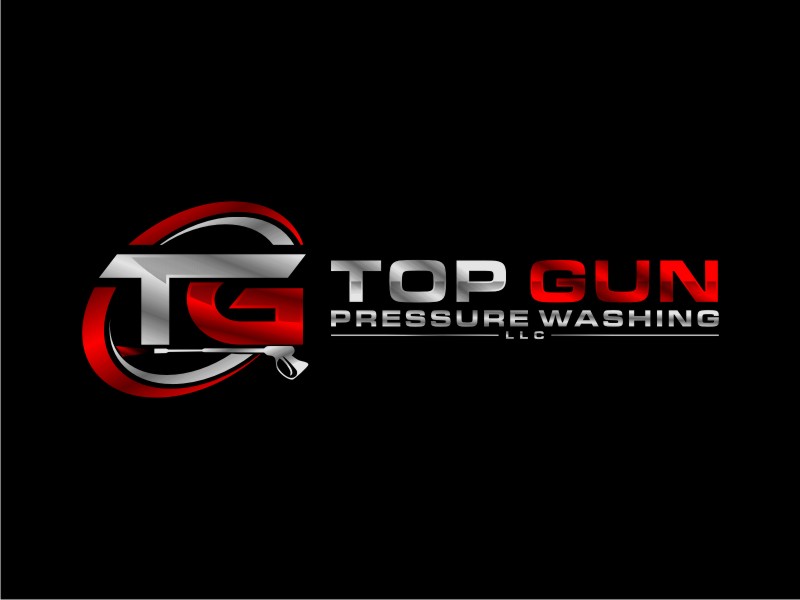 TOP GUN PRESSURE WASHING LLC logo design by Artomoro