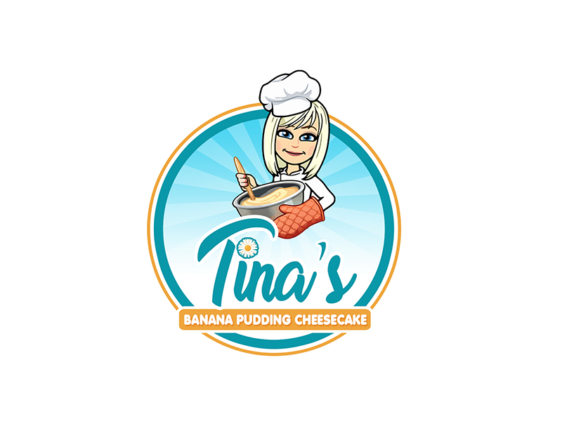 Tina's Banana Pudding Cheesecake logo design by PrimalGraphics