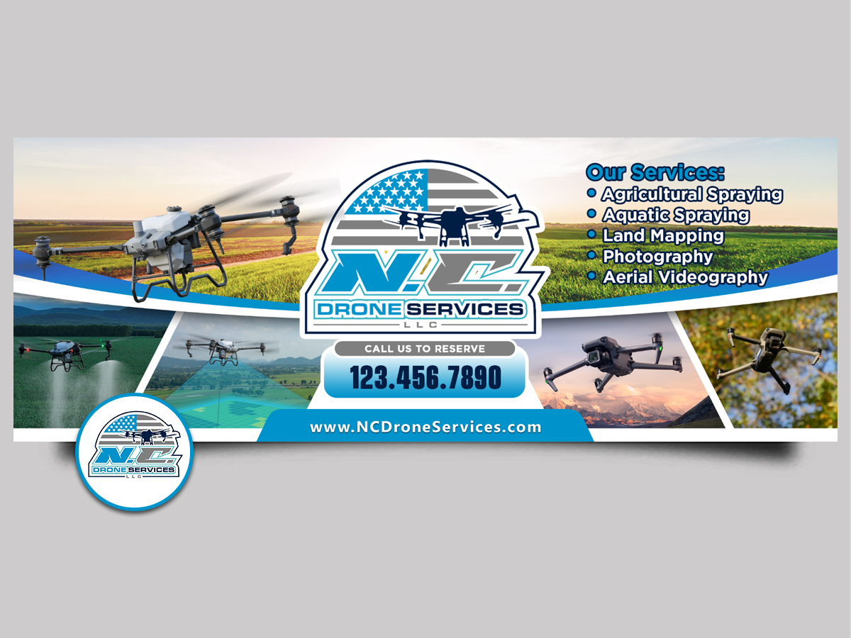 N.C Drone Services llc logo design by Realistis