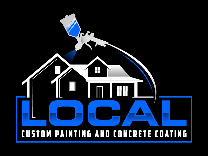 Local ( main name)                  Custom Painting and concrete coating (tagline) logo design by SumitSingha